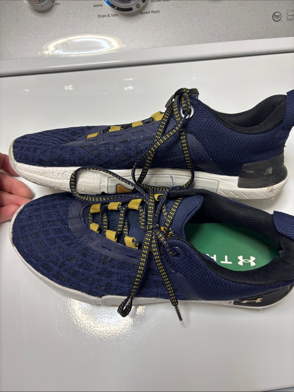 Under Armour Notre Dame Fighting Irish TriBase Reign 5 sneakers  M9 and W 10 1/2 - Picture 3 of 12